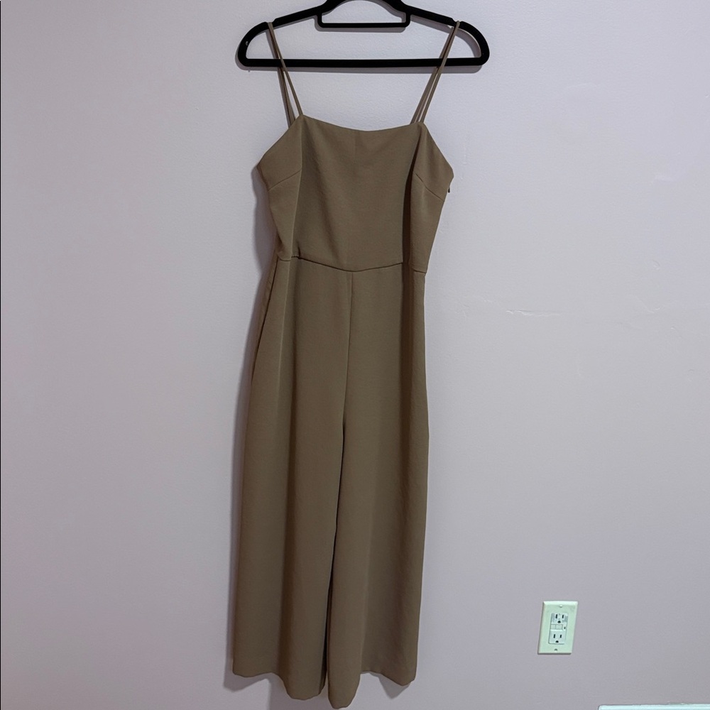 Babaton Taupe Sleeveless Jumpsuit